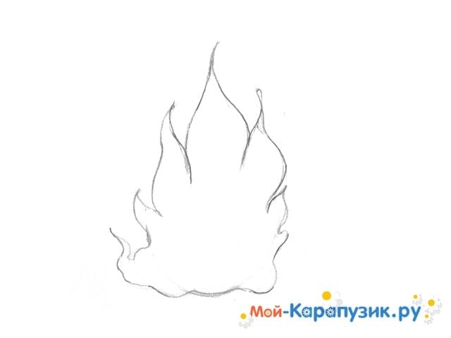 Как нарисовать огонь