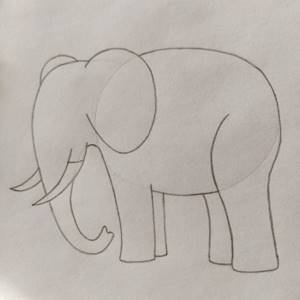 Как нарисовать слона