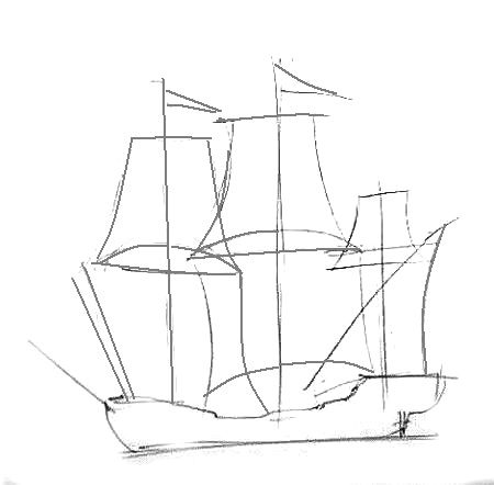 Как нарисовать корабль