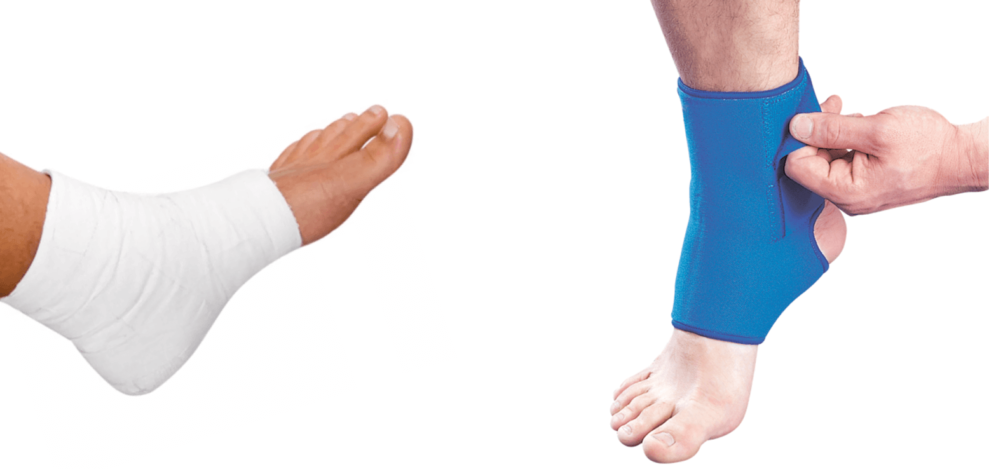 Как наложить эластичную повязку на ногу
