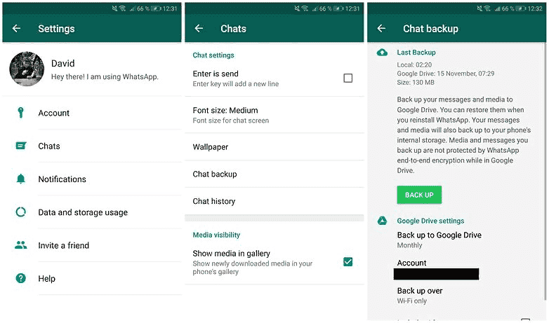 Как сохранить историю сообщений на whatsapp